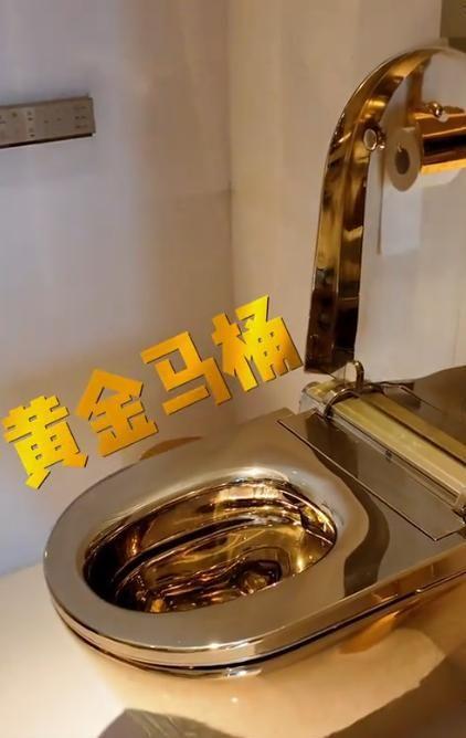 、黄金马桶水龙头纸巾盒也是黄金特步总裁长女豪宅曝光！三米床(图14)